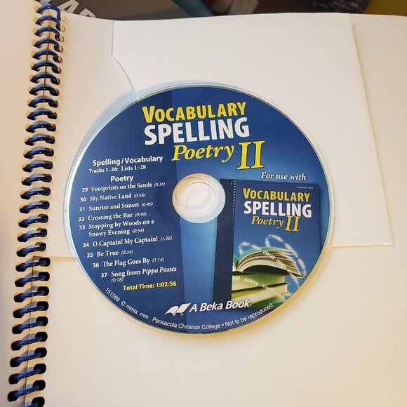 A Beka Vocabulary Spelling Poetry II 5th Edition Teacher Key And Quiz Key Abeka - Picture 8 of 10